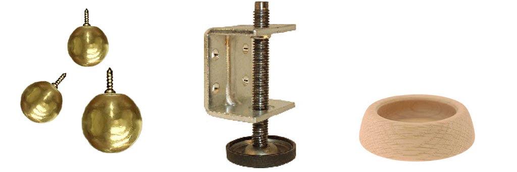 Furniture Glides and Brass Ball Feet Furniture Glides and Brass Ball Feet