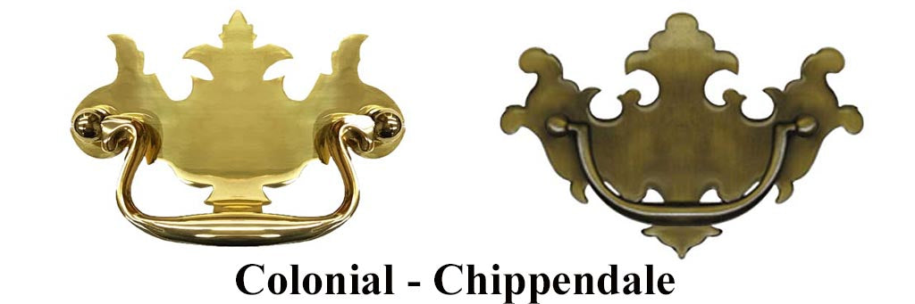 Antique authentic Chippendale Brass Drawer Pulls 6 Each