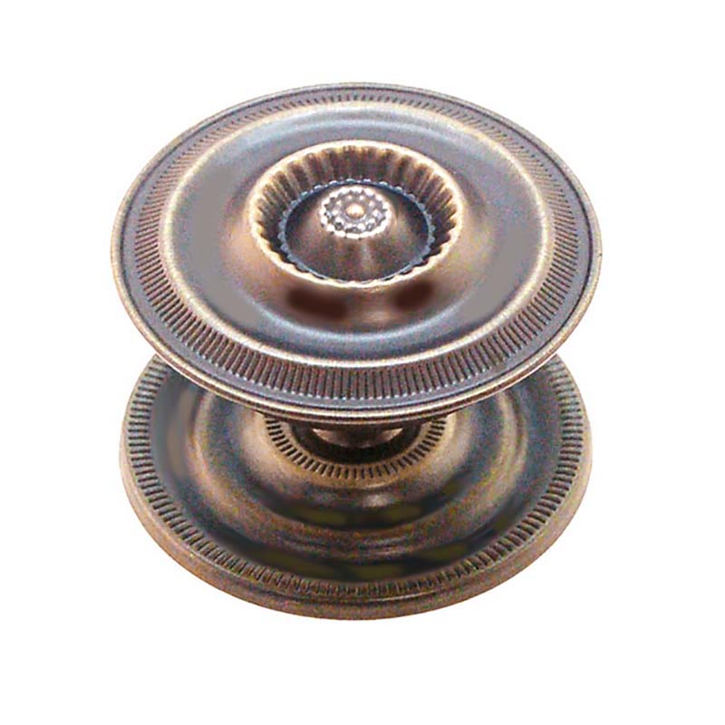 Antique Brass Sheraton Furniture Knob & Backplate