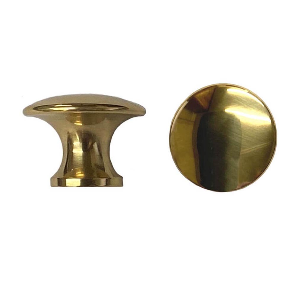 Small Brass Furniture Knob, 5/8 inch