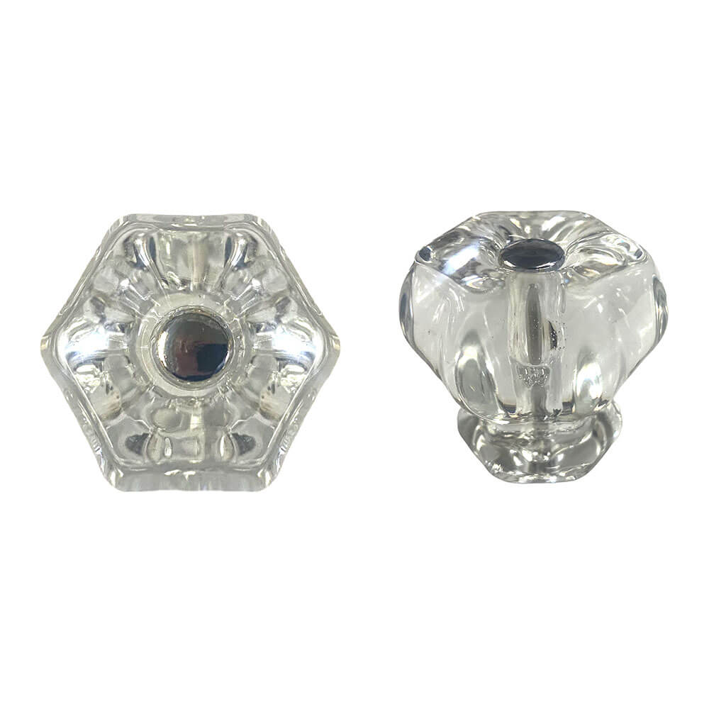 Clear Glass Cabinet Knob with 1-1/2" Grip - Paxton Hardware