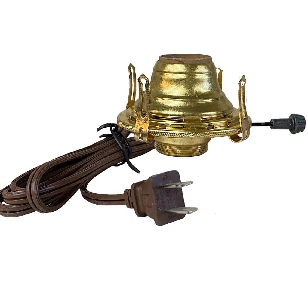 Brass Electric Lamp Burners, Brown no.2 - Paxton Hardware ltd