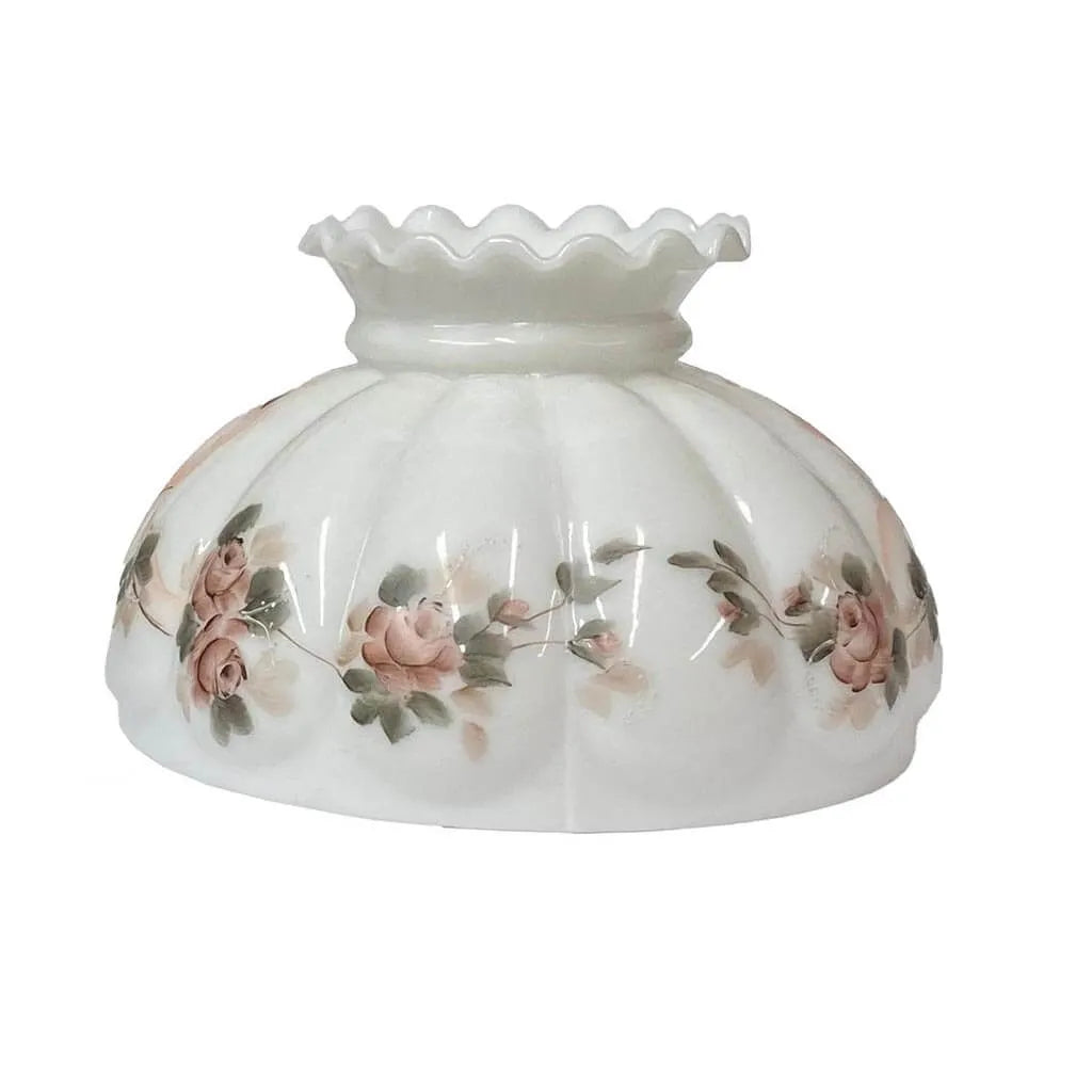 Roses & Ribbons Glass Student Shade, 10-inch, Paxton Hardware