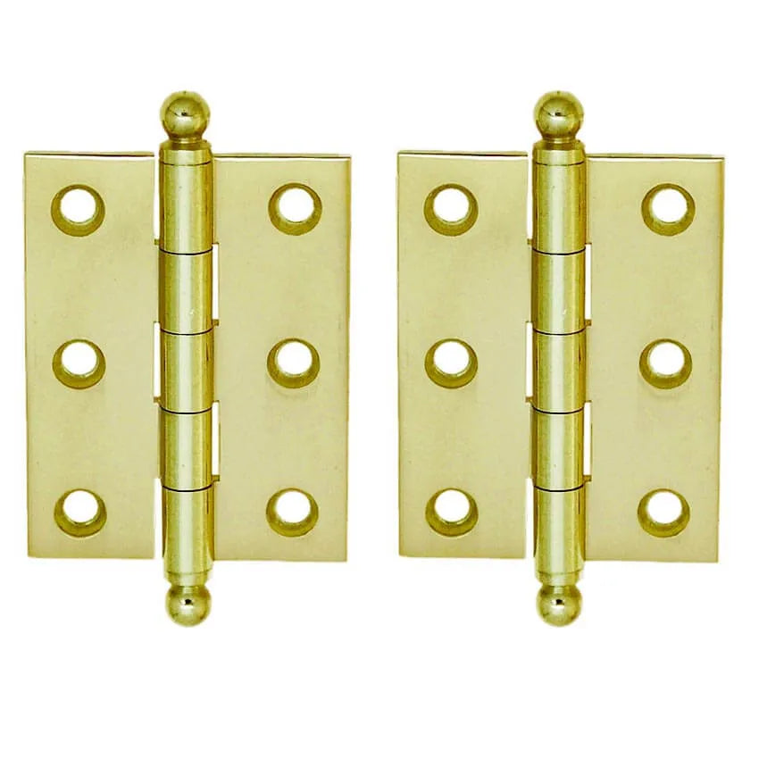 Brass Cabinet Hinges, 2-1/2