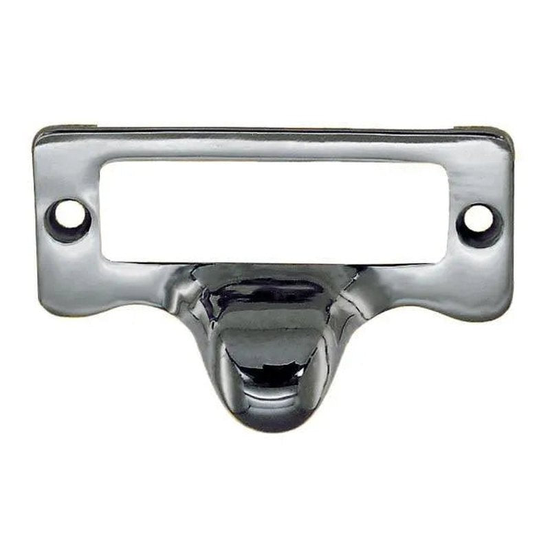 Polished Nickel Label Holder with Finger Pull