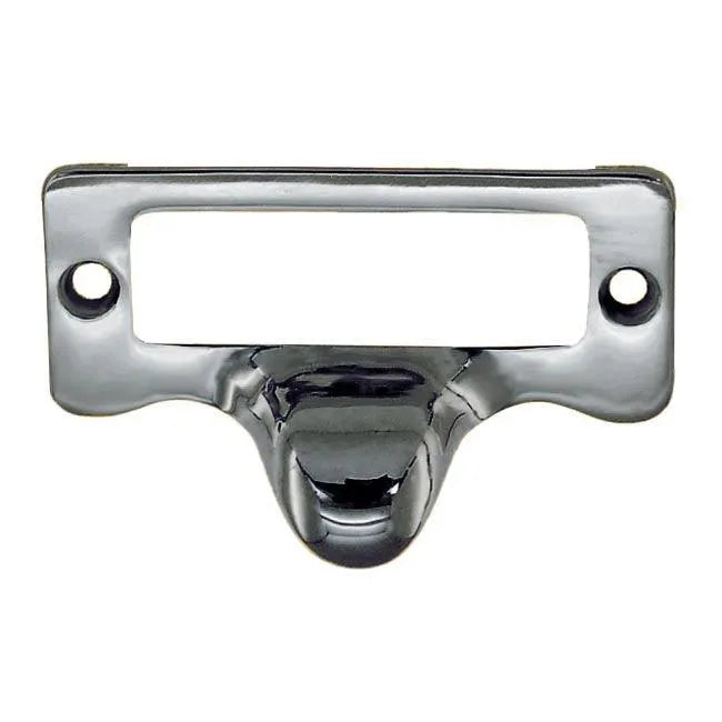 Polished Nickel Label Holder with Finger Pull