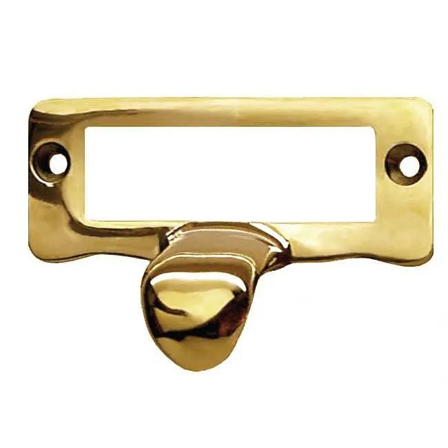 Brass Card Holder with Finger Pull - Paxton Hardware