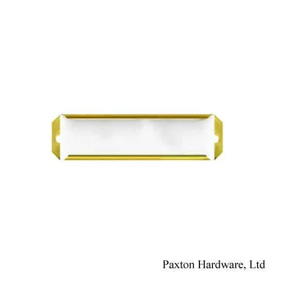 Slotted Brass Label Holders, 3/4 x 2-3/4 inch length - Paxton Hardware