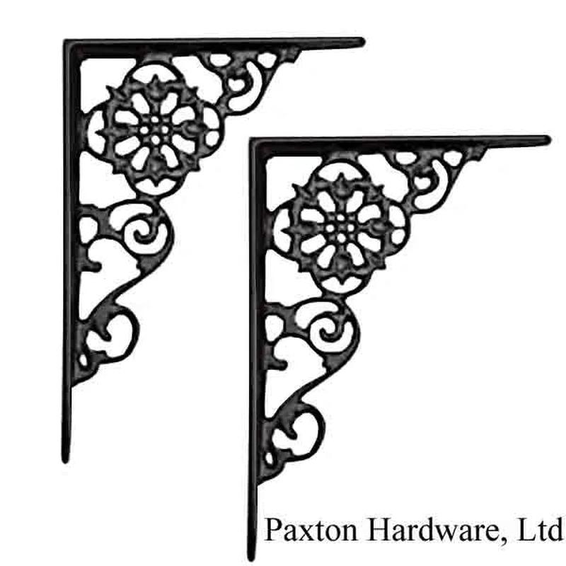 Vintage Black Iron Shelf Brackets support shelving