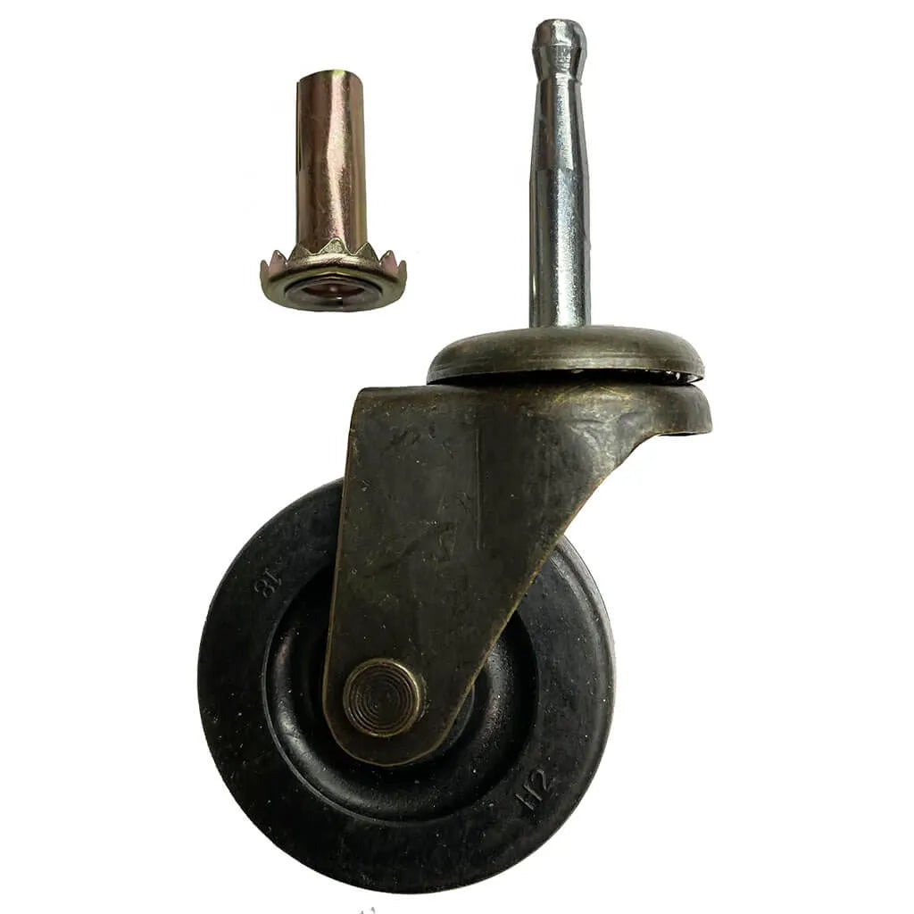 rubber tread casters Rubber Wheel Caster, Vintage Style