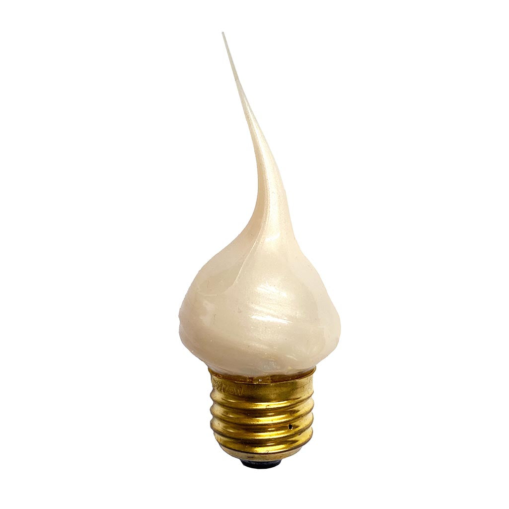 Champagne color Flame Tipped Silicone Light Bulb, medium base - Paxton Hardware