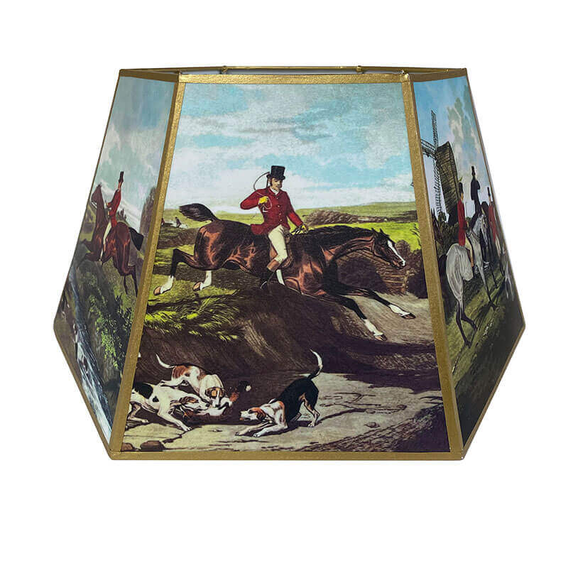 Fox Hunt Bridge Lamp Shade, UNO type