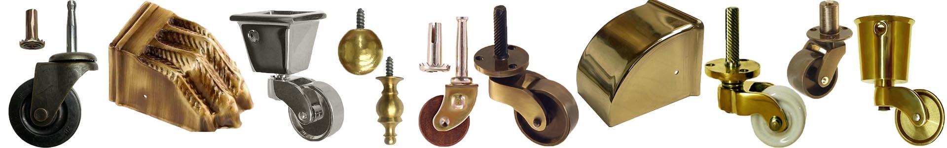 Furniture Casters, Claw Feet, Brass Toe Caps and Small Ball Feet - Paxton Hardware