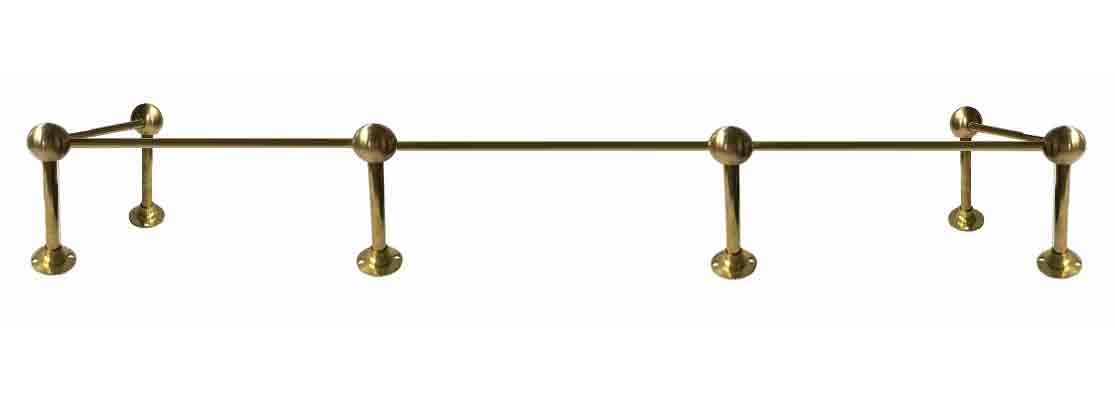 Mid-Century Modern Brass Rail
