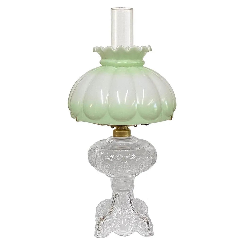 Antique Glass Lamp -- Splash of Green