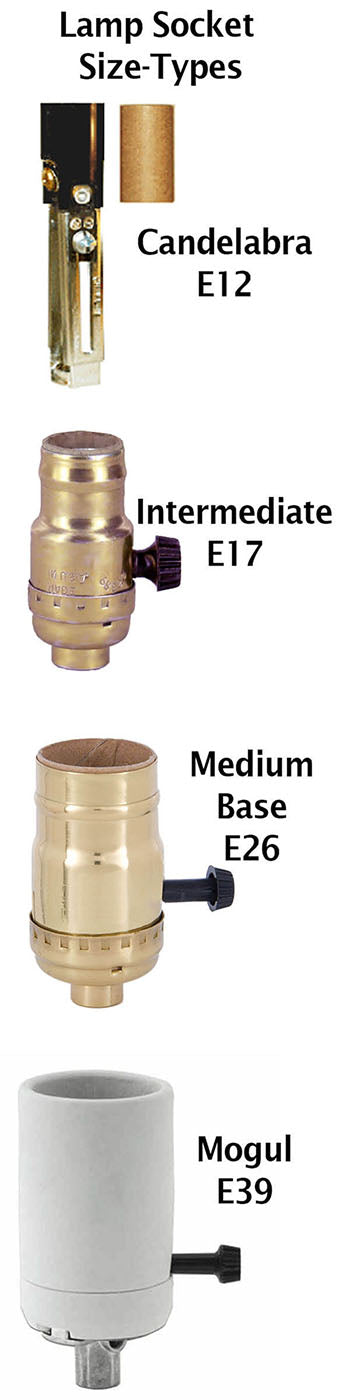 Lamp Socket Size Types - Paxton Hardware
