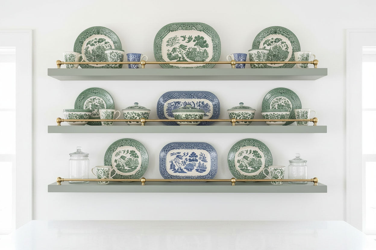 Low Brass Railing ideal for shelving - Paxton Hardware