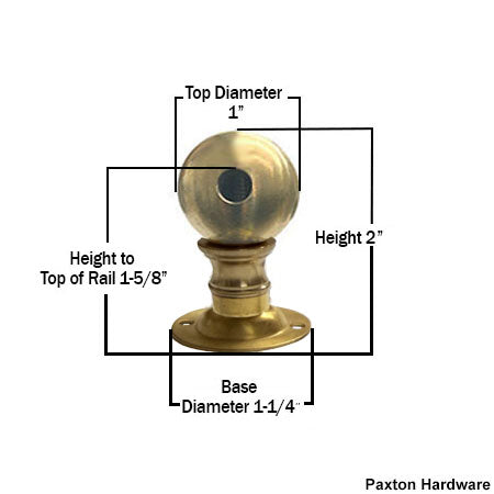 Low Tipping Rail Post Dimensions - Paxton Hardware