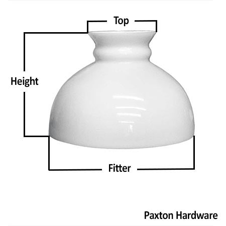 How to measure a 10" glass student lamp shade - Paxton Hardware