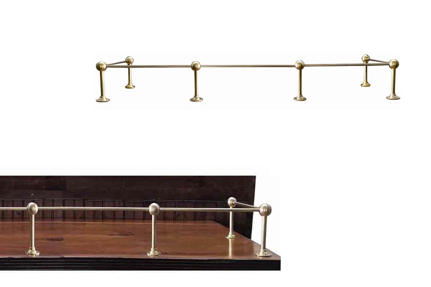 Tall Mid-century Brass Railing - Paxton Hardware