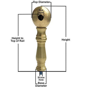Shelf Rail End Post size guide