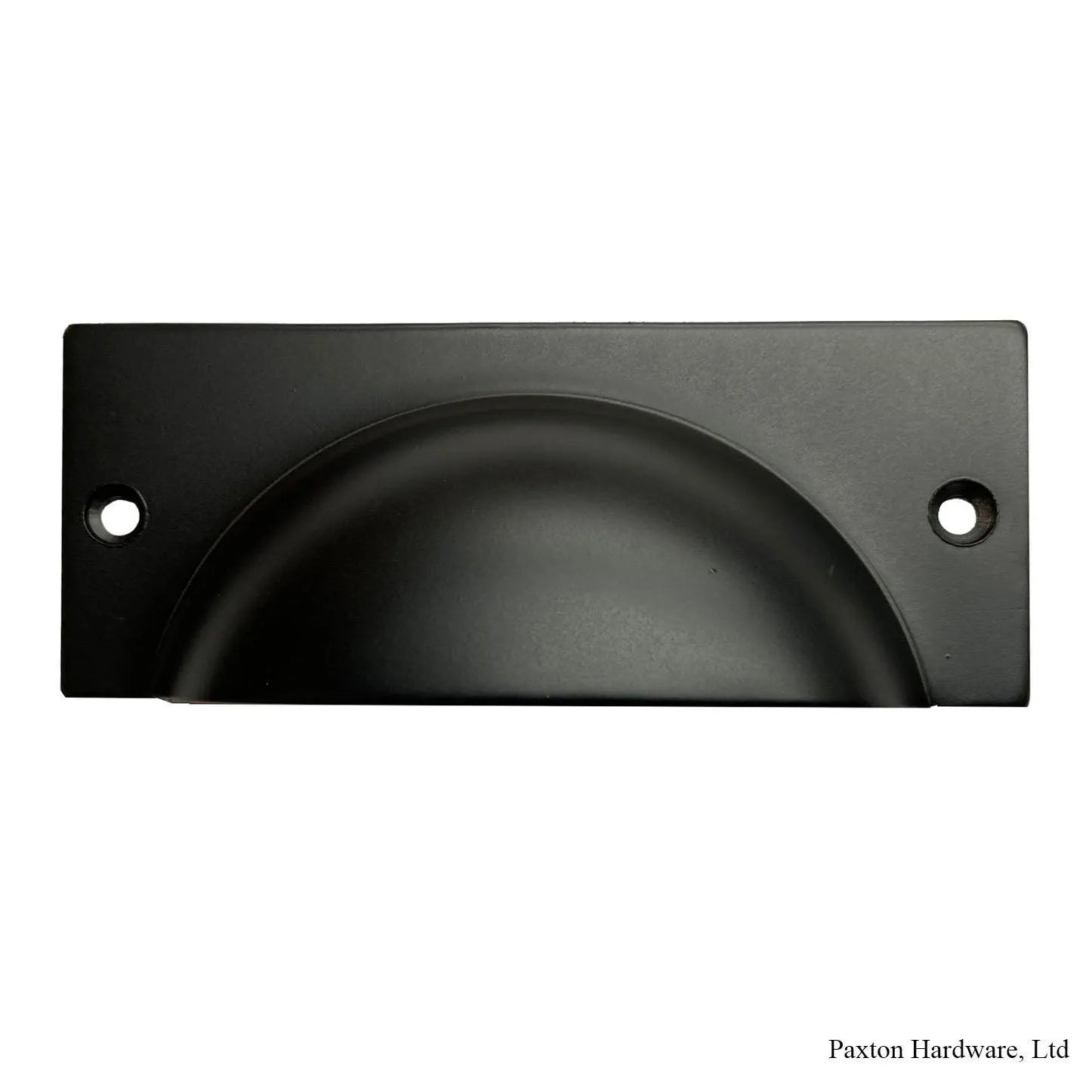 Black Cup Pull, Rectangular Back - Paxton Hardware