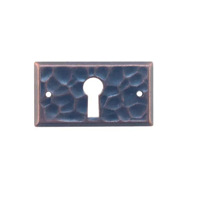 Antique Copper Arts and Crafts Keyhole Cover, Paxton Hardware