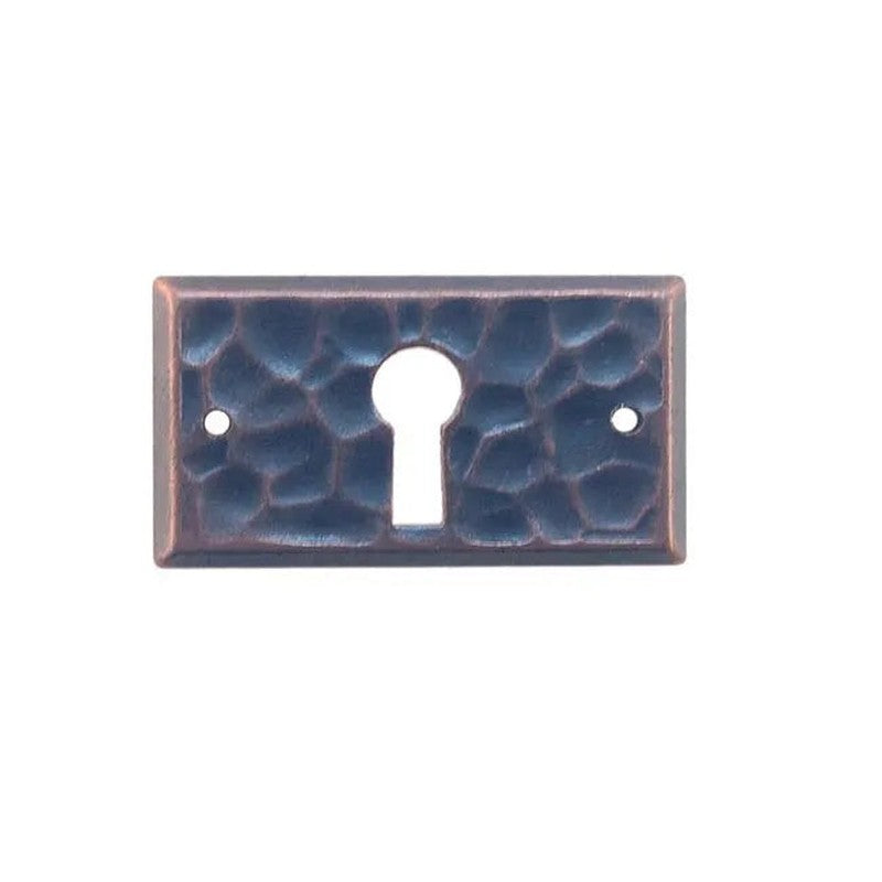 Antique Copper Arts and Crafts Keyhole Cover, Paxton Hardware