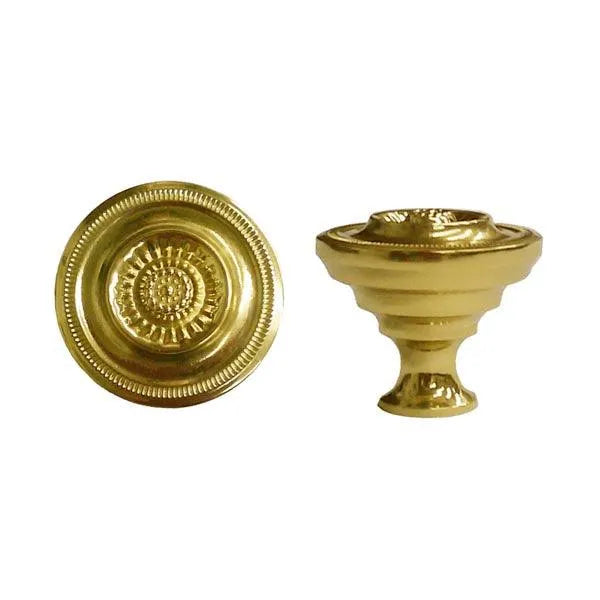Brass Sheraton Cabinet Knob, 1", Paxton Hardware