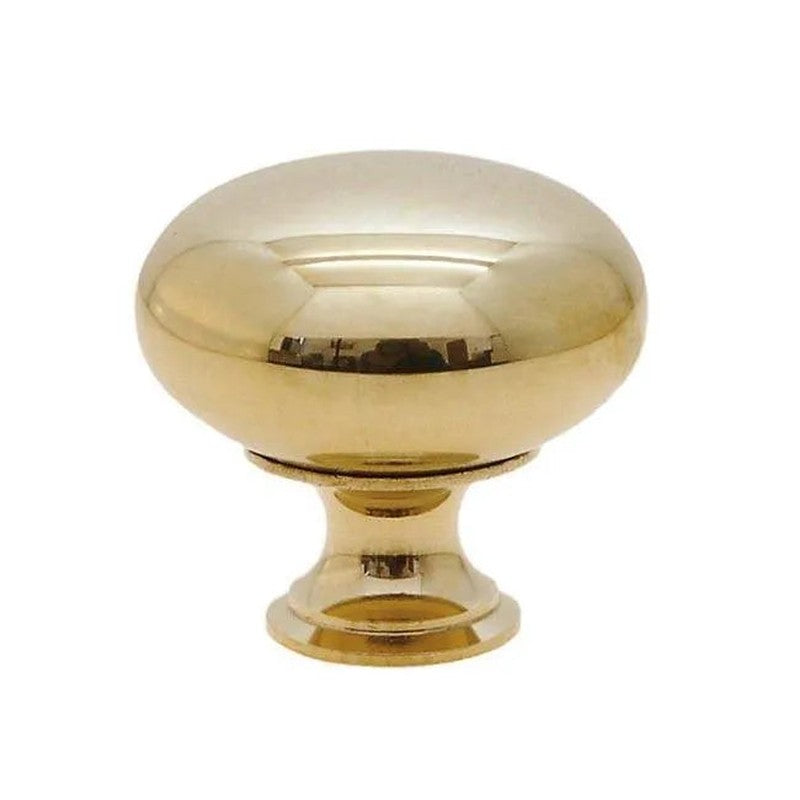 Mushroom Cabinet Door Knob , Brass-Plated