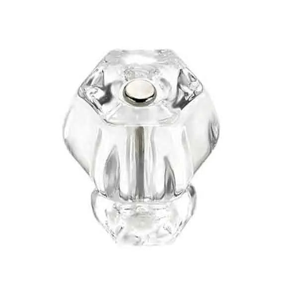 Clear Glass Knobs, Hex-Large - Paxton Hardware ltd