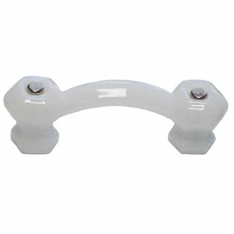 White Glass Drawer Pulls