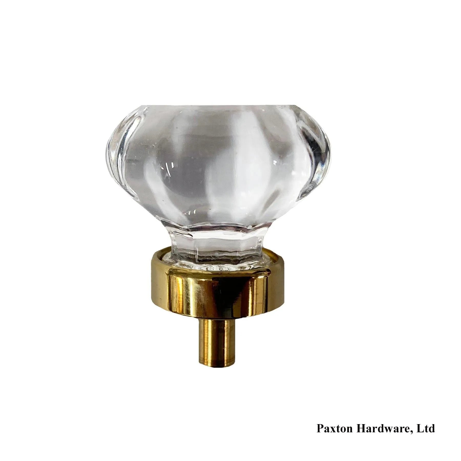 Glass Cabinet Knobs, Brass Base, Small