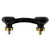Black Glass Cabinet Handles with Brass Base - Paxton Hardware