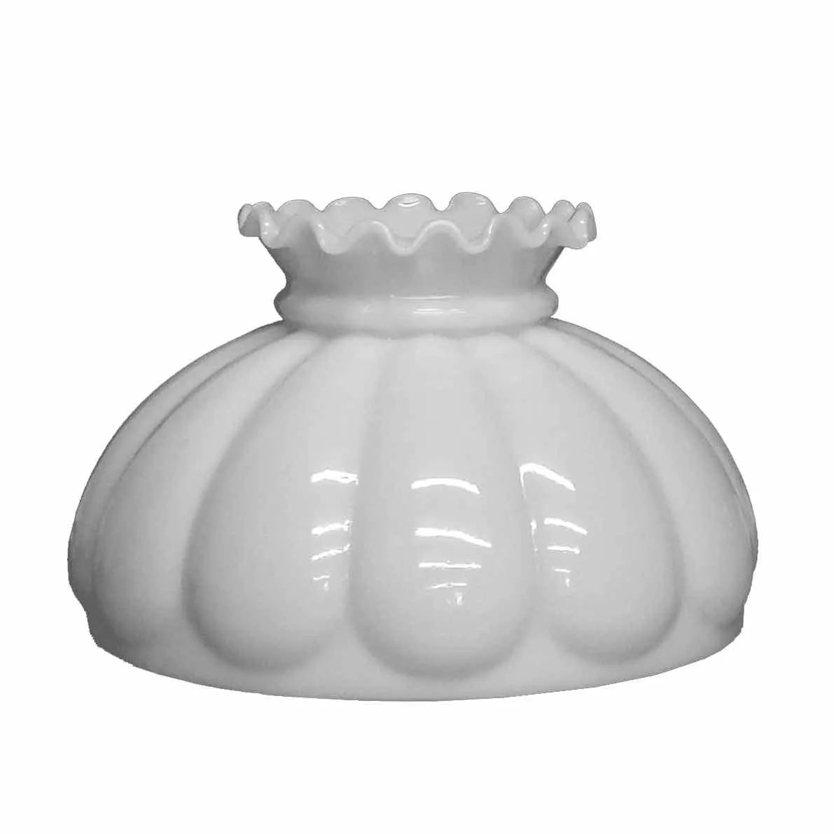 White Glass Lamp Shade, Melon - paxton hardware ltd