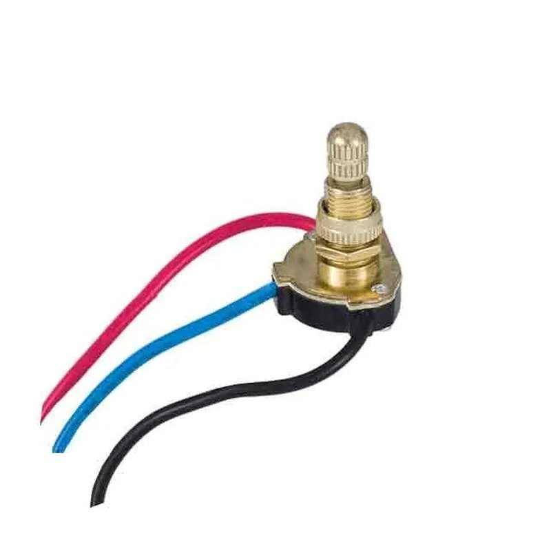 大洋no82 3 Way Rotary Switch, 5/8 inch shank, Brass-plated