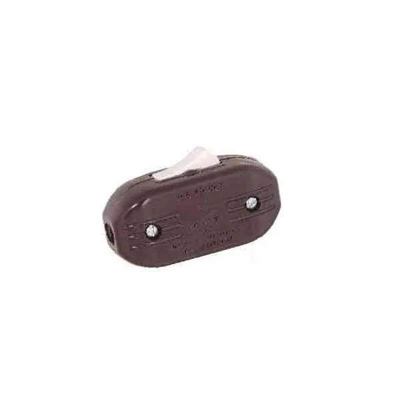 MYCENSE Inline Cord Switch – Button Control, Rated 6A 250V, Compact PP Housing For Lamps, Appliances & Electrical Wire Repairs (White)