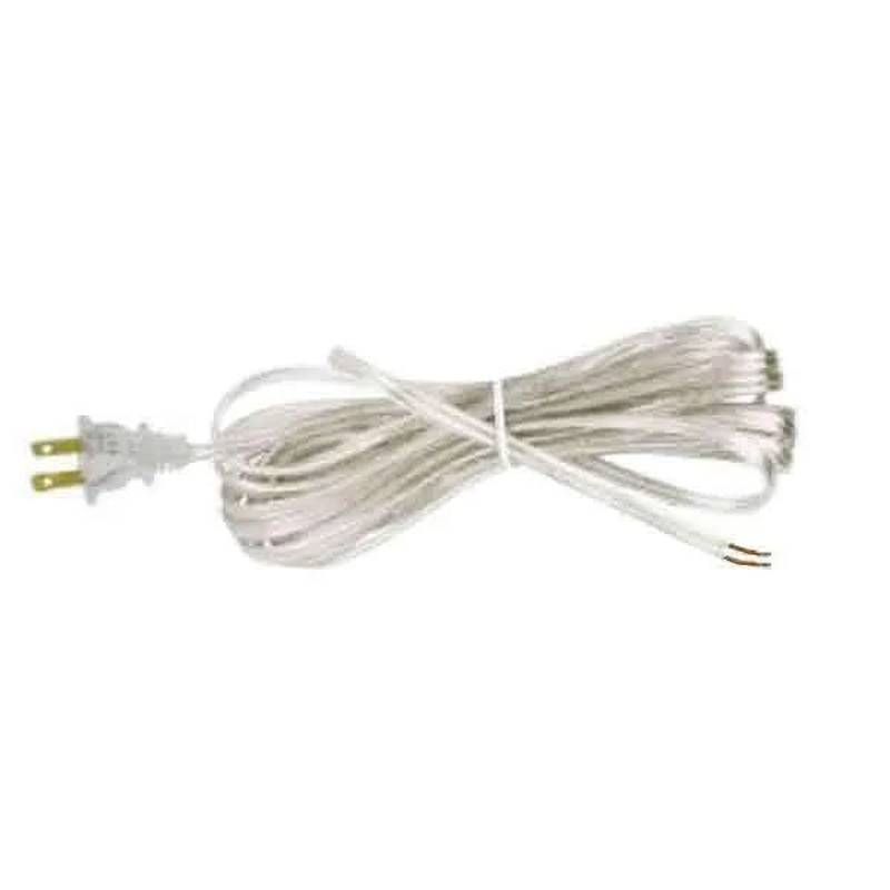 Silver Lamp Cords with Plugs, 8 Foot SPT2 - paxton hardware ltd