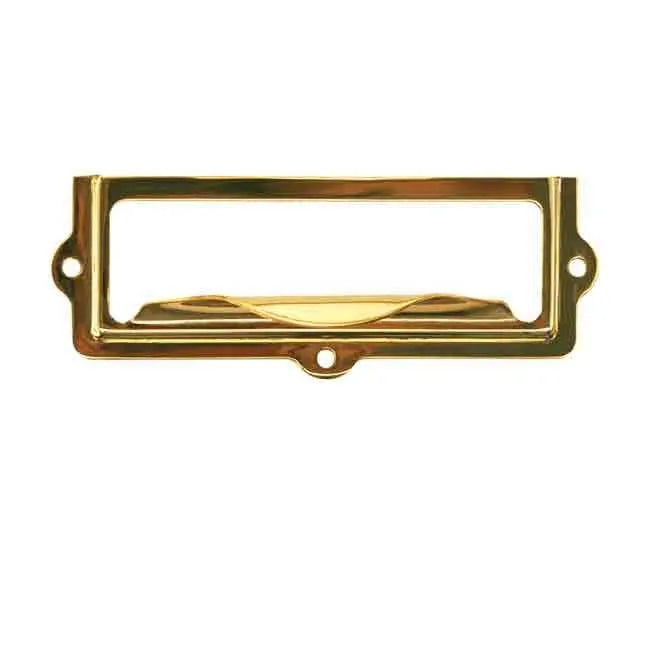 Small Brass Label Holders - paxton hardware ltd
