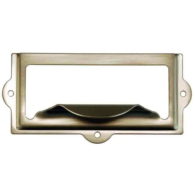 Large Vintage Label Holders, nickel - paxton hardware ltd