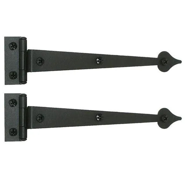 Offset Black Strap Hinges - paxton hardware ltd