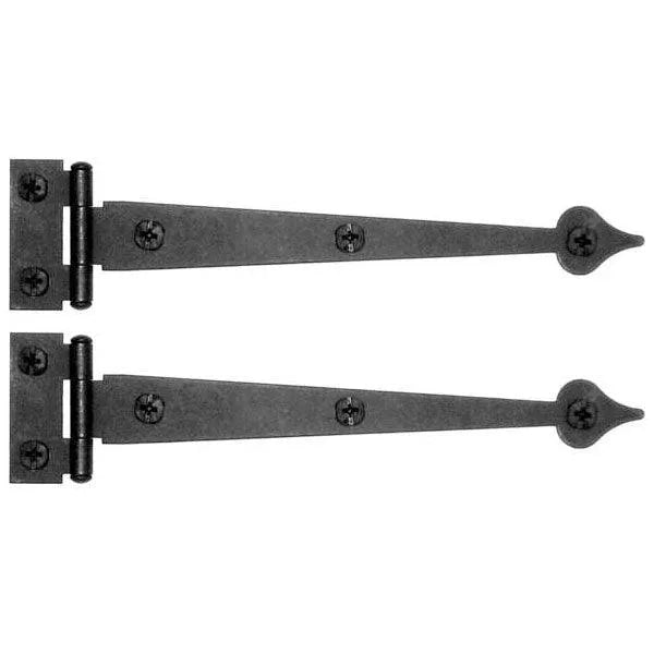 Flush Black Strap Hinges - paxton hardware ltd