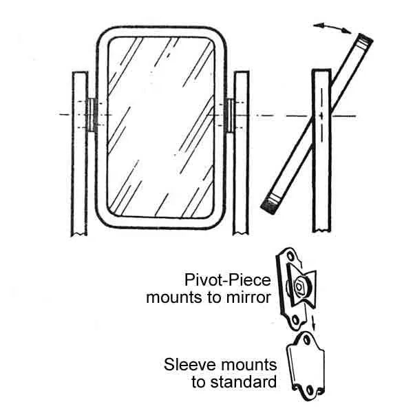 Steel Mirror Swivels - paxton hardware ltd