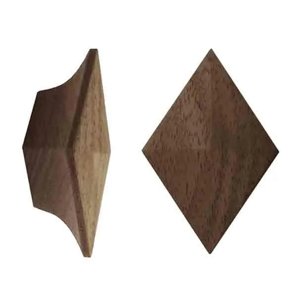 Walnut Wood Furniture Knobs, Diamond - paxton hardware ltd