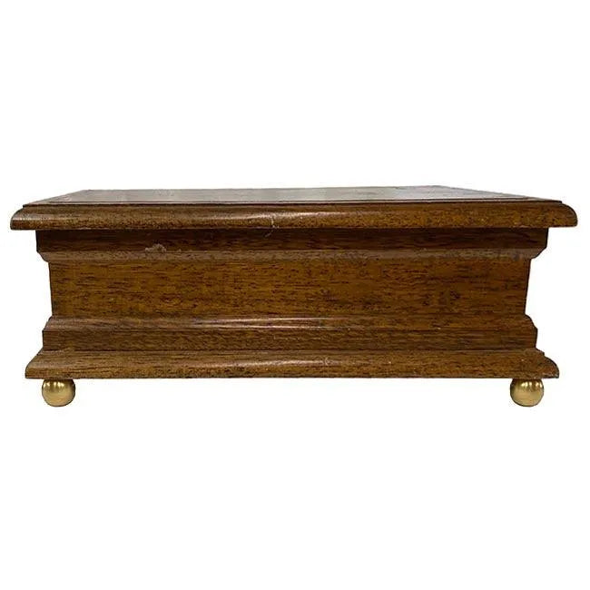 Brass Ball Feet on small wood box, Paxton Hardware
