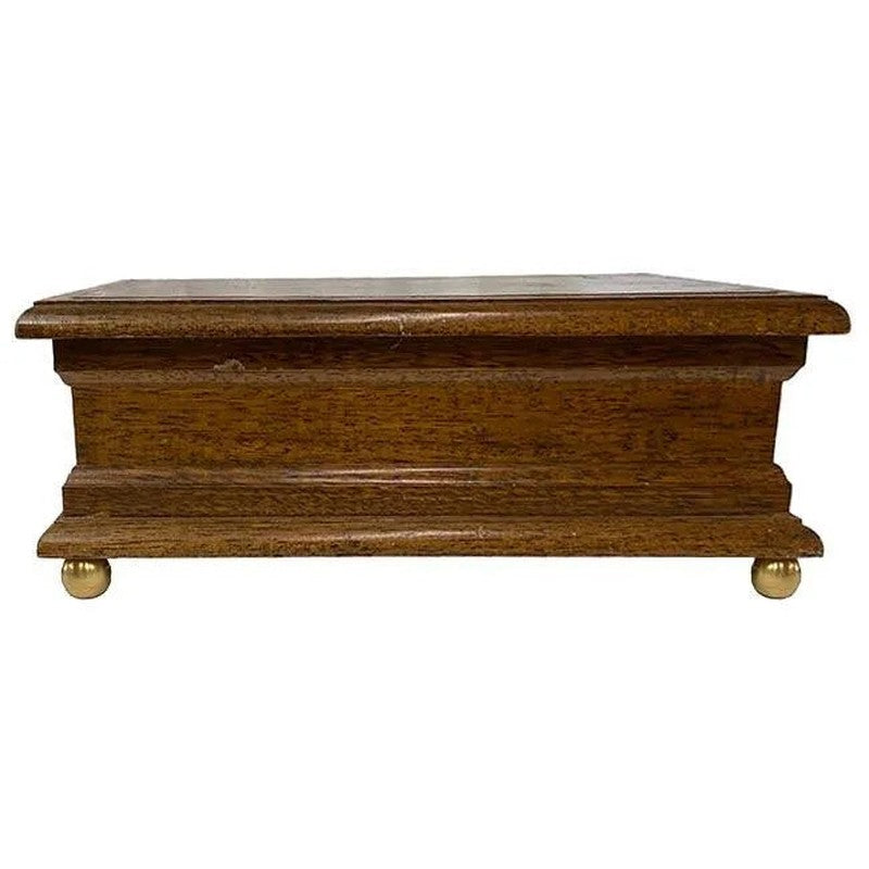 Brass Ball Feet on small wood box, Paxton Hardware