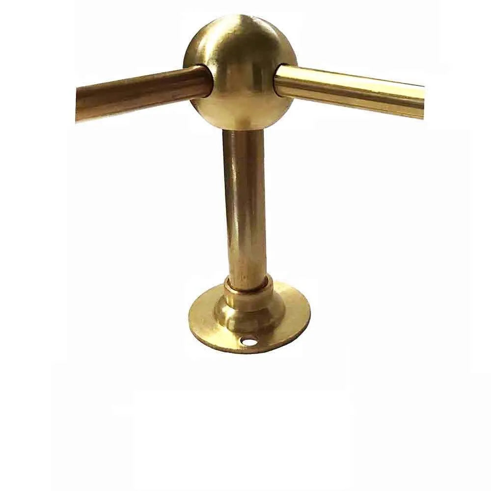 Retro Corner Post for Brass Railing