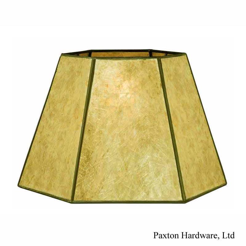 Gold Mica Uno Lamp Shades for Bridge Floor Lamps, Paxton Hardware