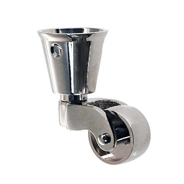 Nickel Round Cup Caster, Medium - paxton hardware ltd