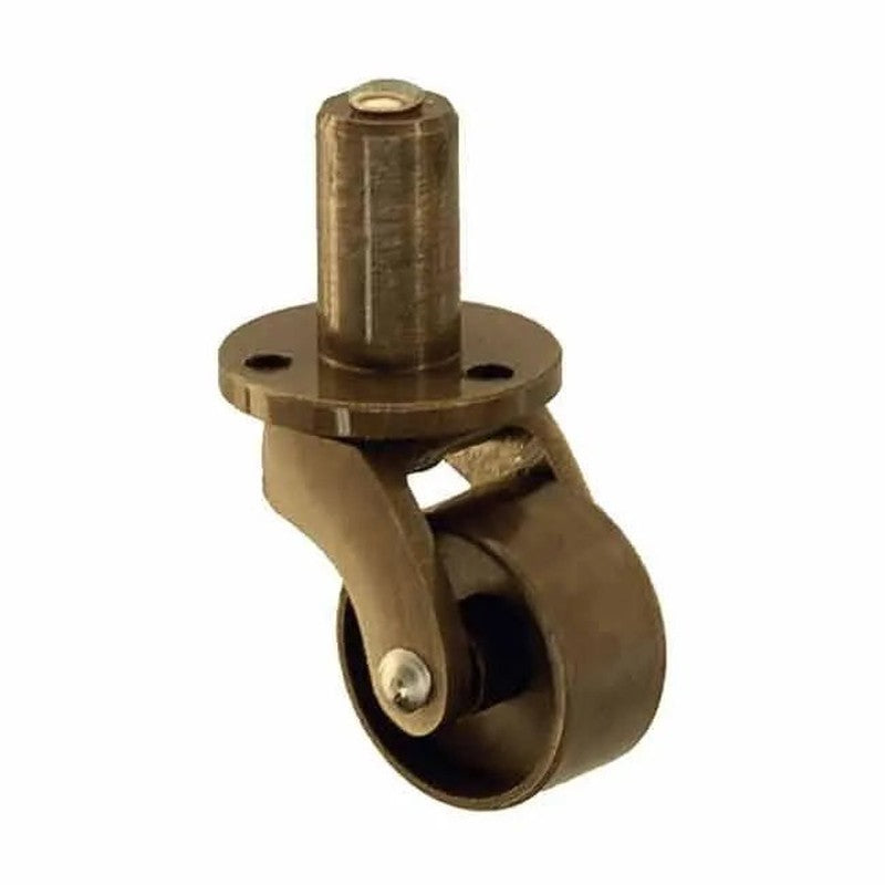 Set of 5 Vintage Bronze 2'' Ball Roller Stem Socket Office Chair Wheel Casters Replacement Antique Retro Style Golden Copper Color (5pcs Without Brake
